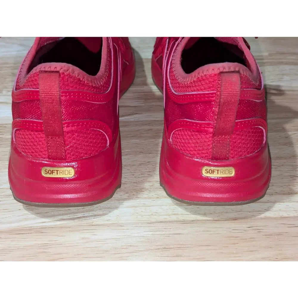 Puma Softride Sneakers Womens 9.5 Red Mesh SoftFoam+ Running Walking Shoes
